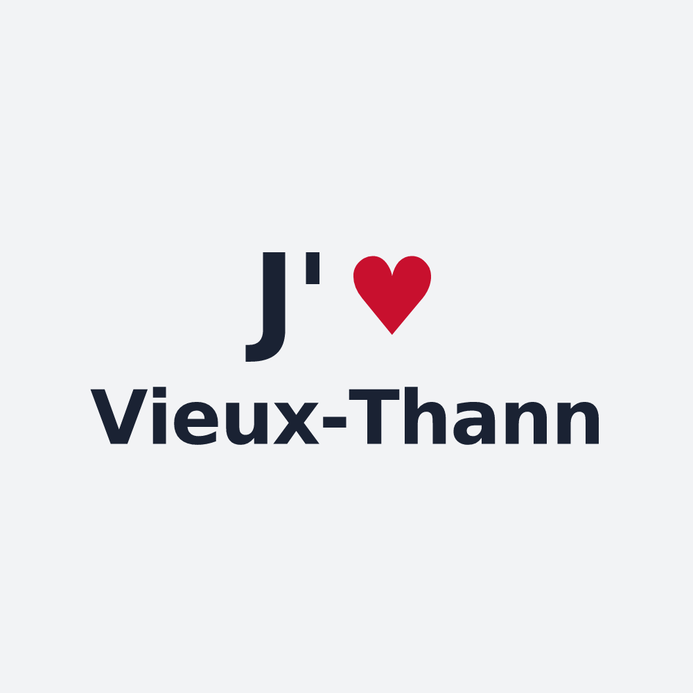 Poster personnalisé Vieux-Thann — design J'aime Vieux-Thann