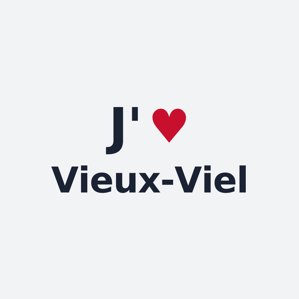 Poster personnalisé Vieux-Viel — design J'aime Vieux-Viel