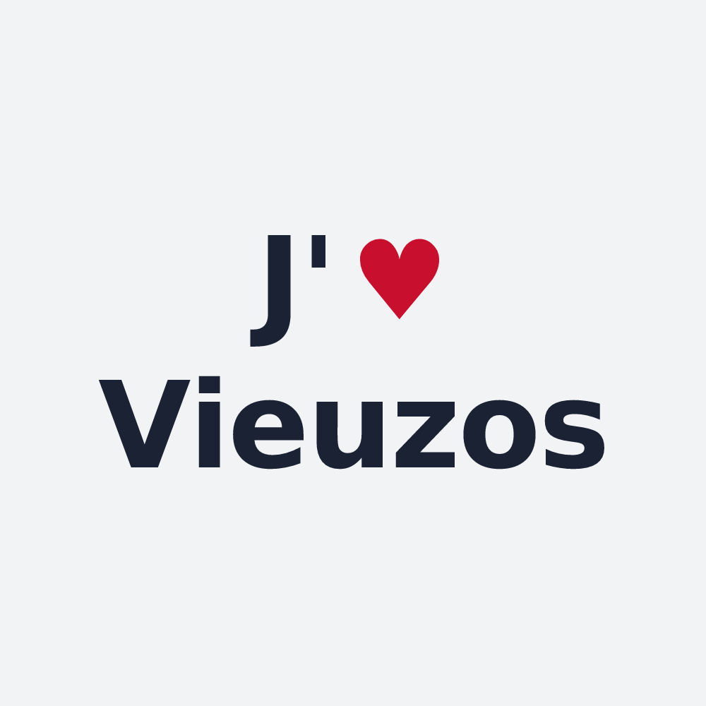 Poster personnalisé Vieuzos — design J'aime Vieuzos