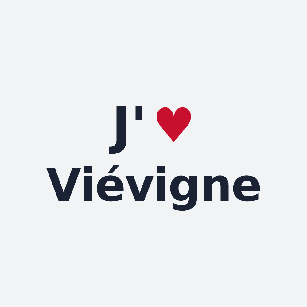 Poster personnalisé Viévigne — design « J'aime Viévigne » imprimé sur le poster