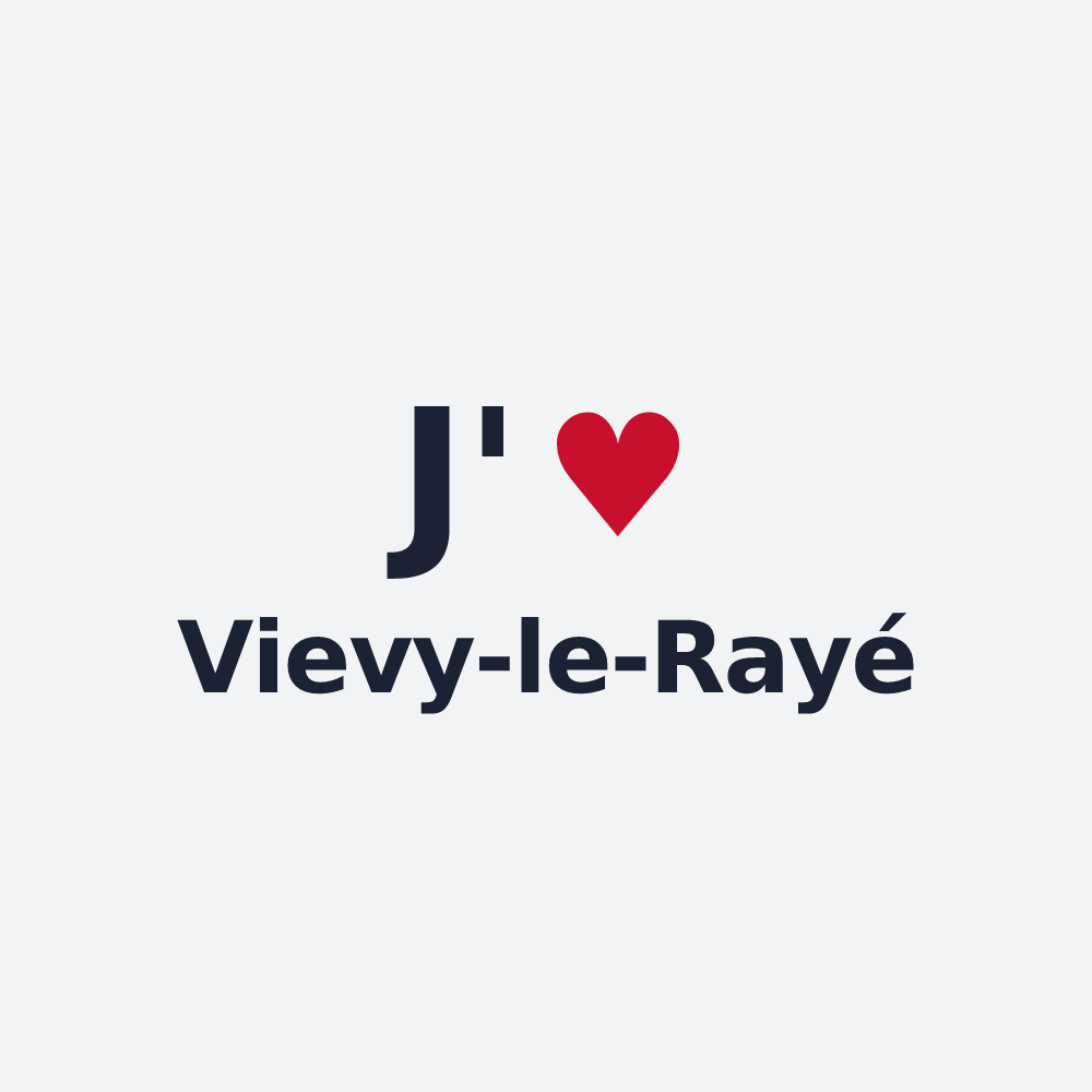 Poster personnalisé Vievy-le-Rayé — design J'aime Vievy-le-Rayé