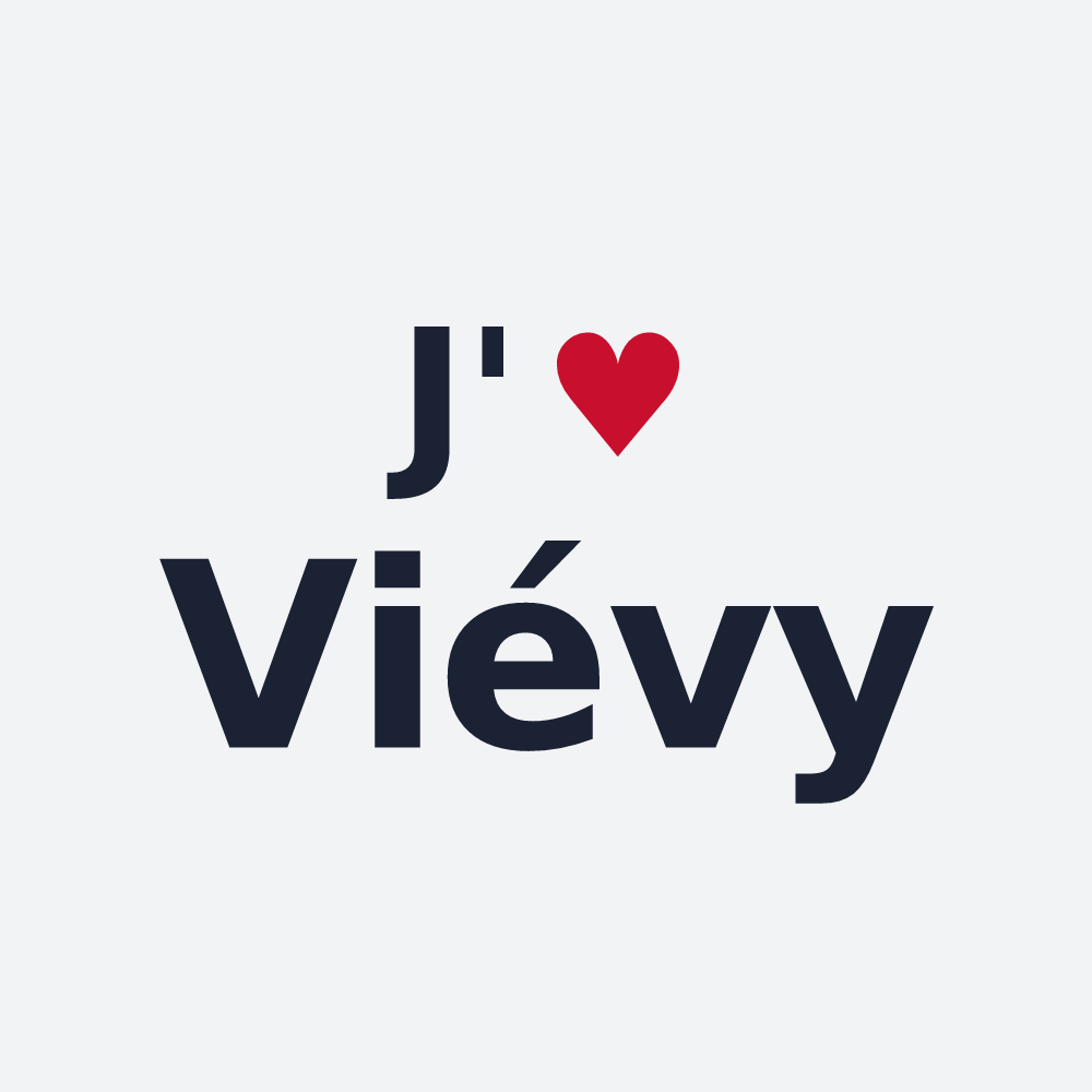 Poster personnalisé Viévy — design « J'aime Viévy » imprimé sur le poster