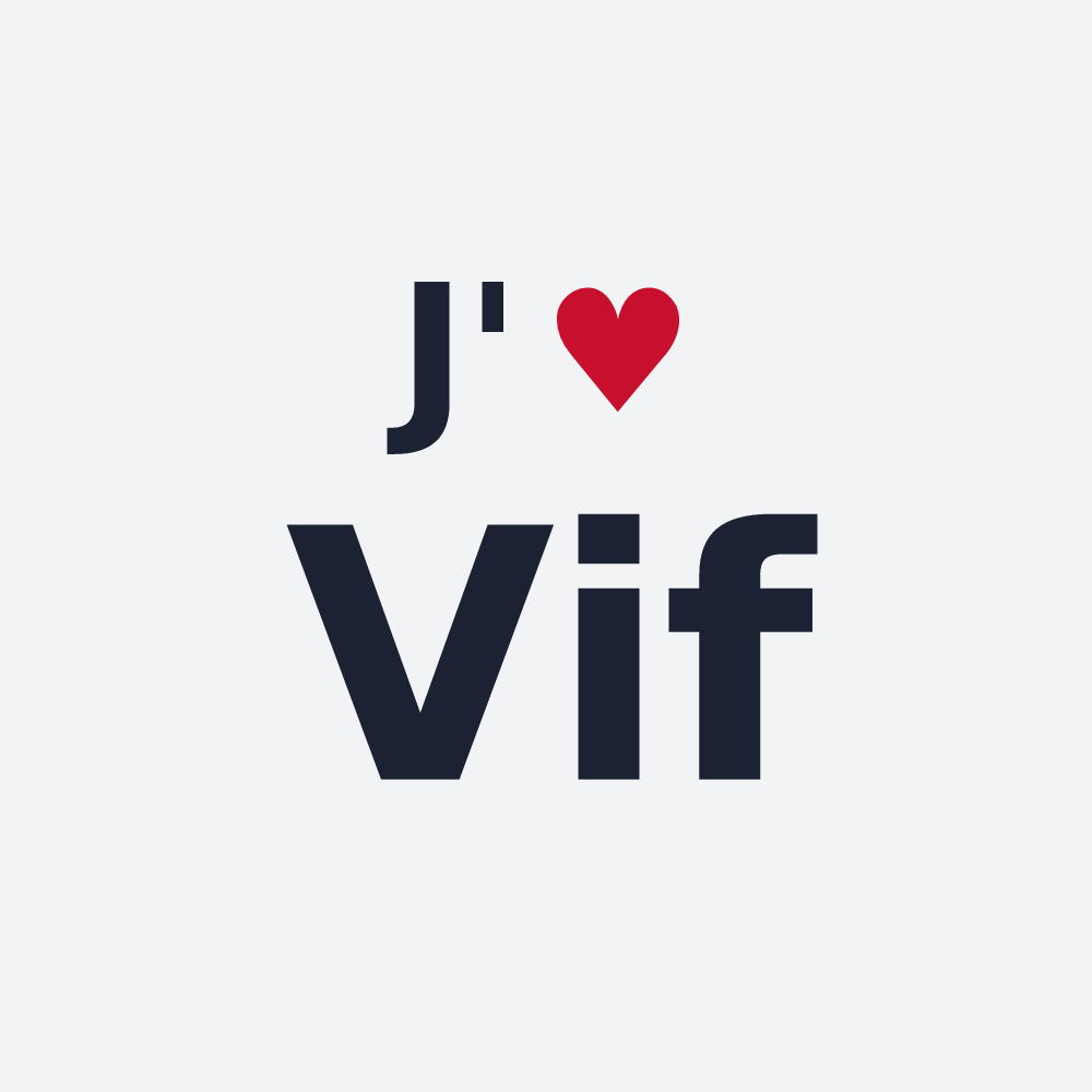 Poster personnalisé Vif — design J'aime Vif