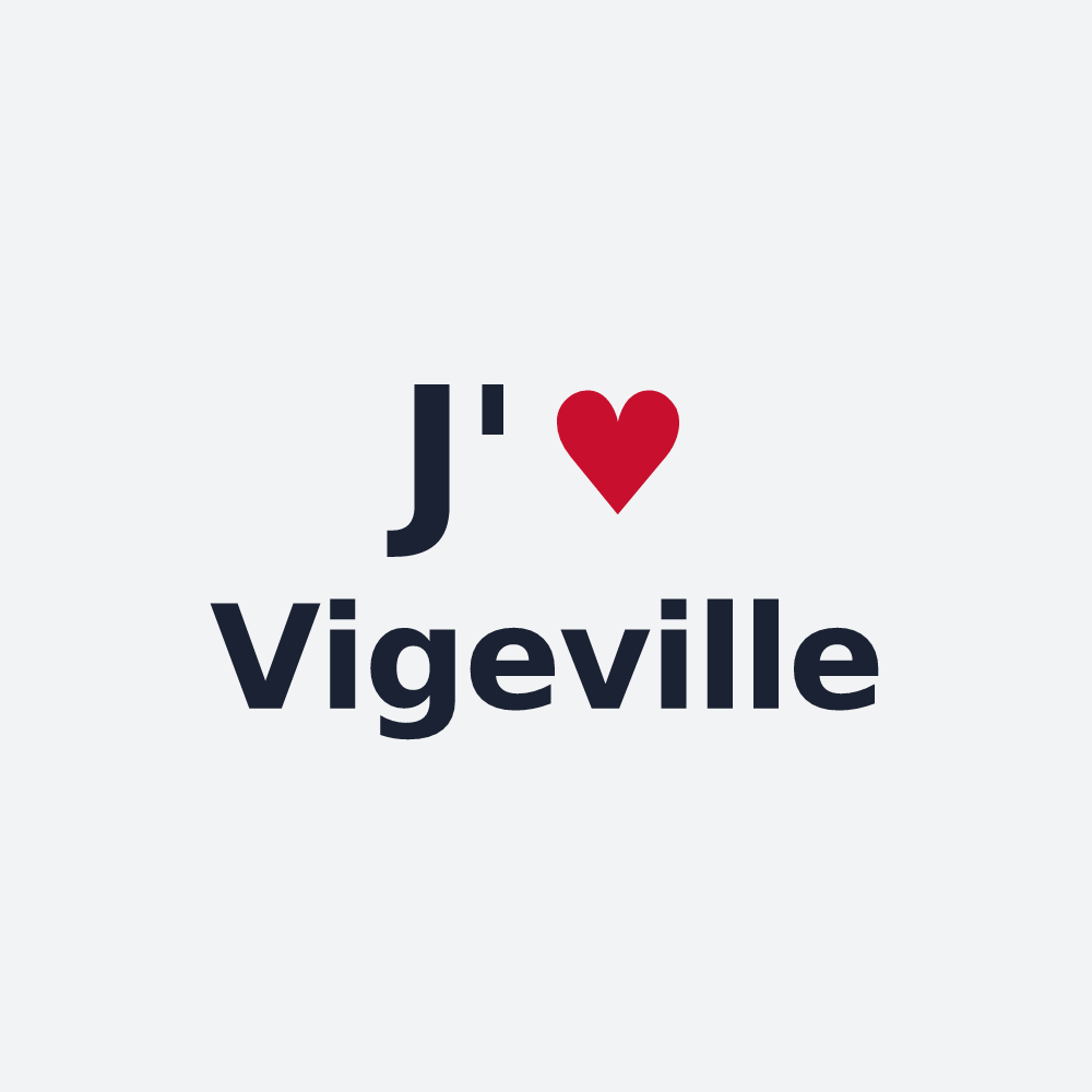 Poster personnalisé Vigeville — design J'aime Vigeville