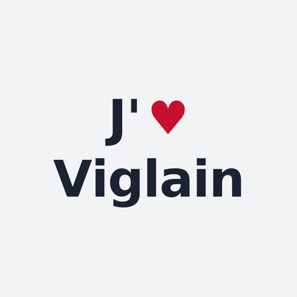 Poster personnalisé Viglain — design J'aime Viglain