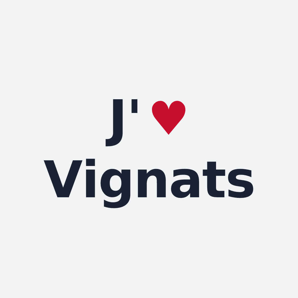 Poster personnalisé Vignats — design J'aime Vignats