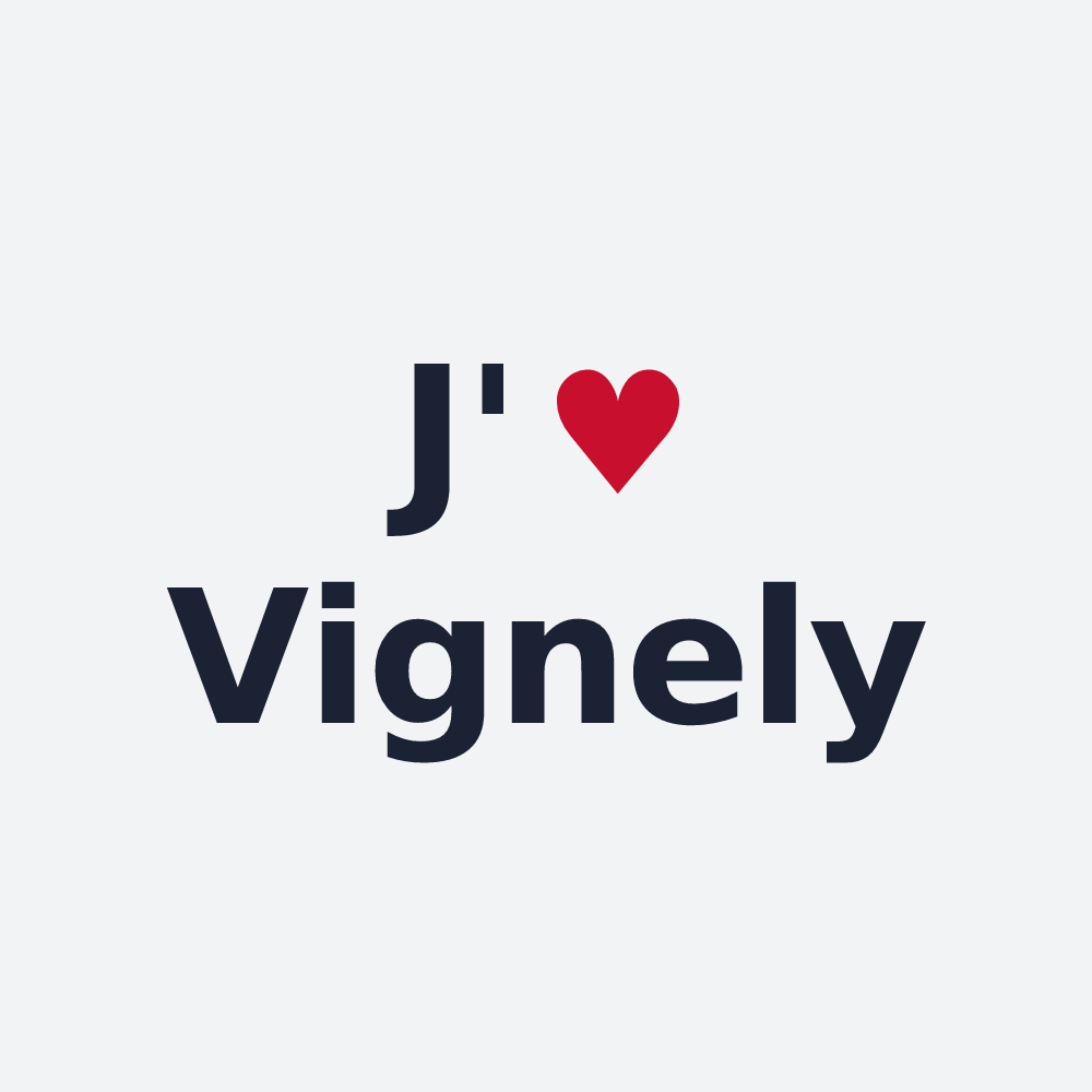 Poster personnalisé Vignely — design J'aime Vignely