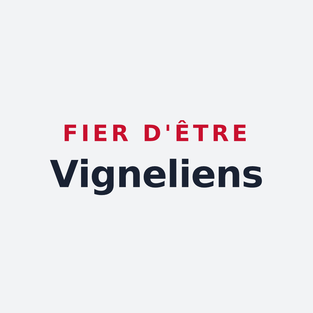 Poster « Fier d'être Vigneliens » — design pour Vignely