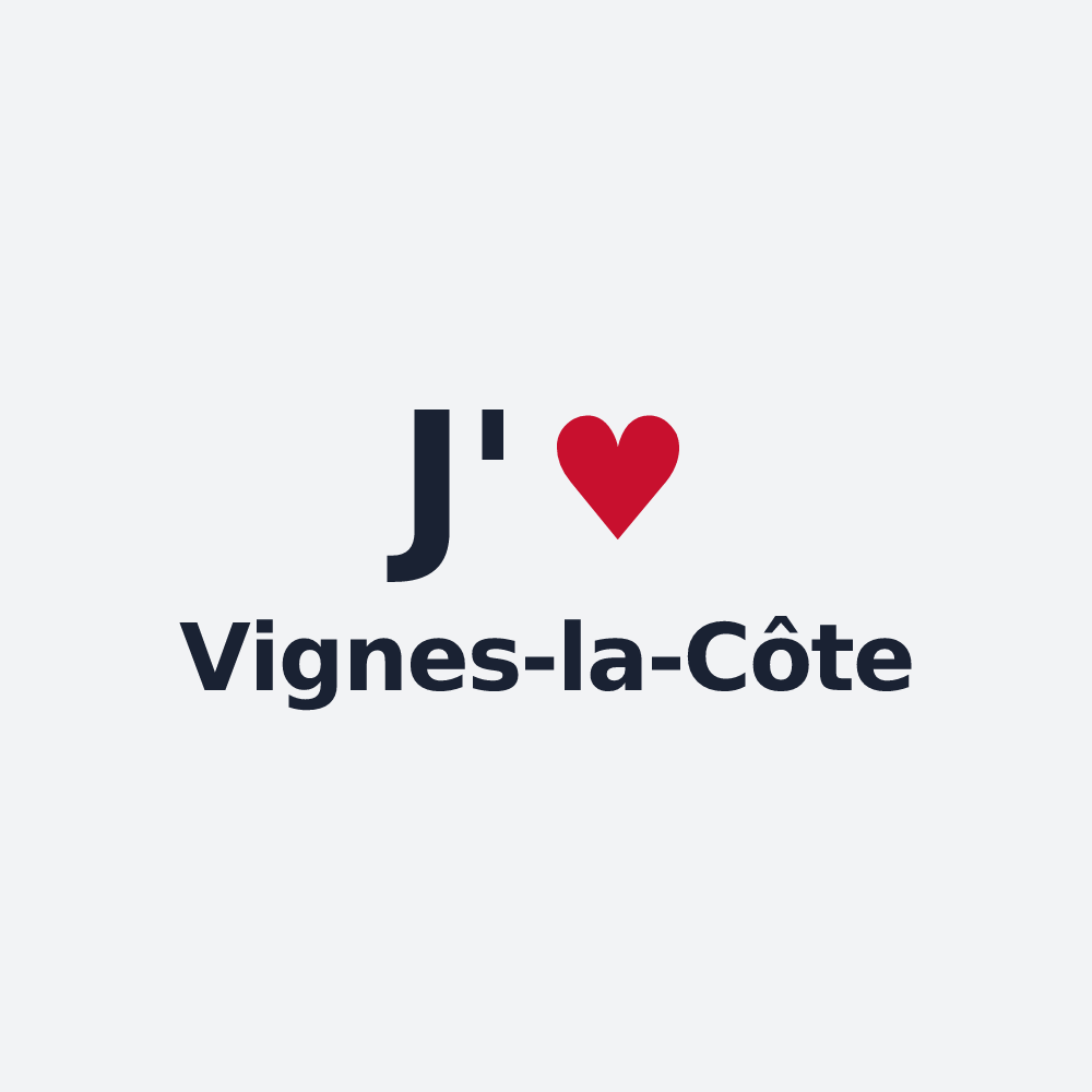 Poster personnalisé Vignes-la-Côte — design J'aime Vignes-la-Côte