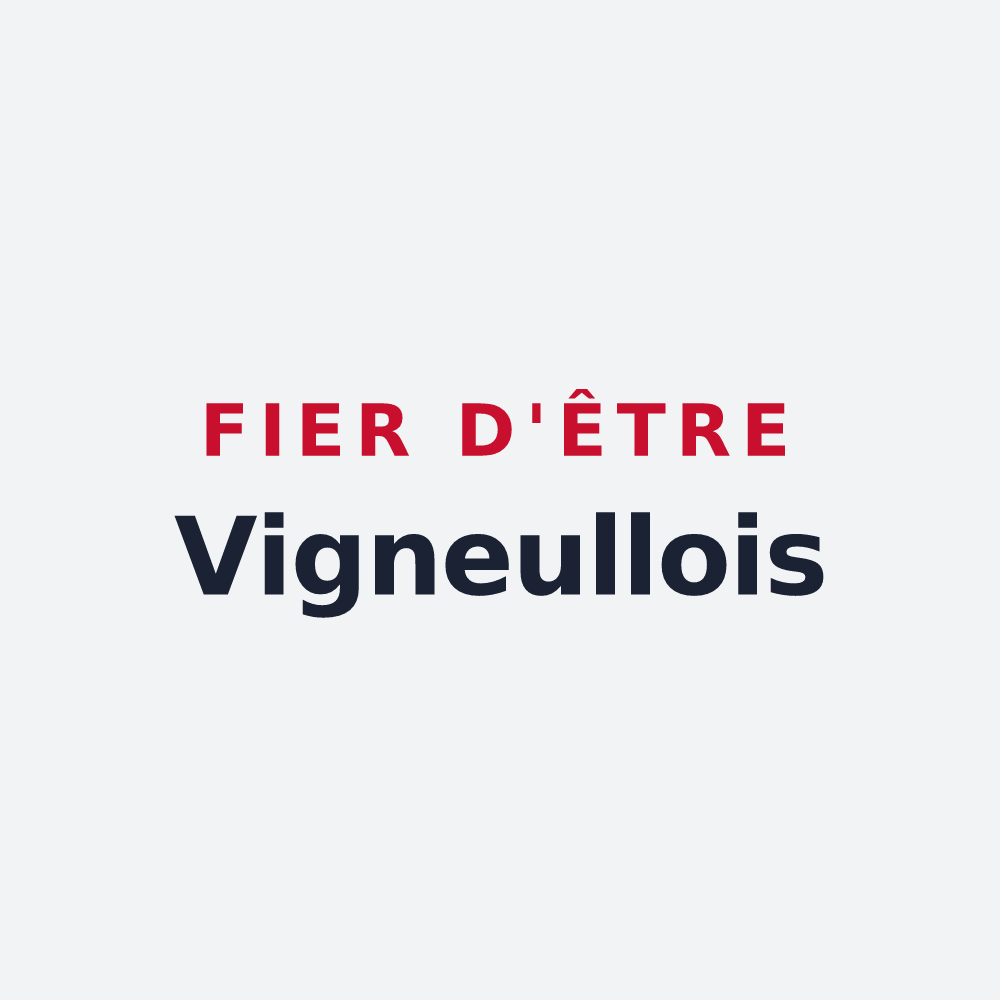 Poster « Fier d'être Vigneullois » — design pour Vigneulles-lès-Hattonchâtel