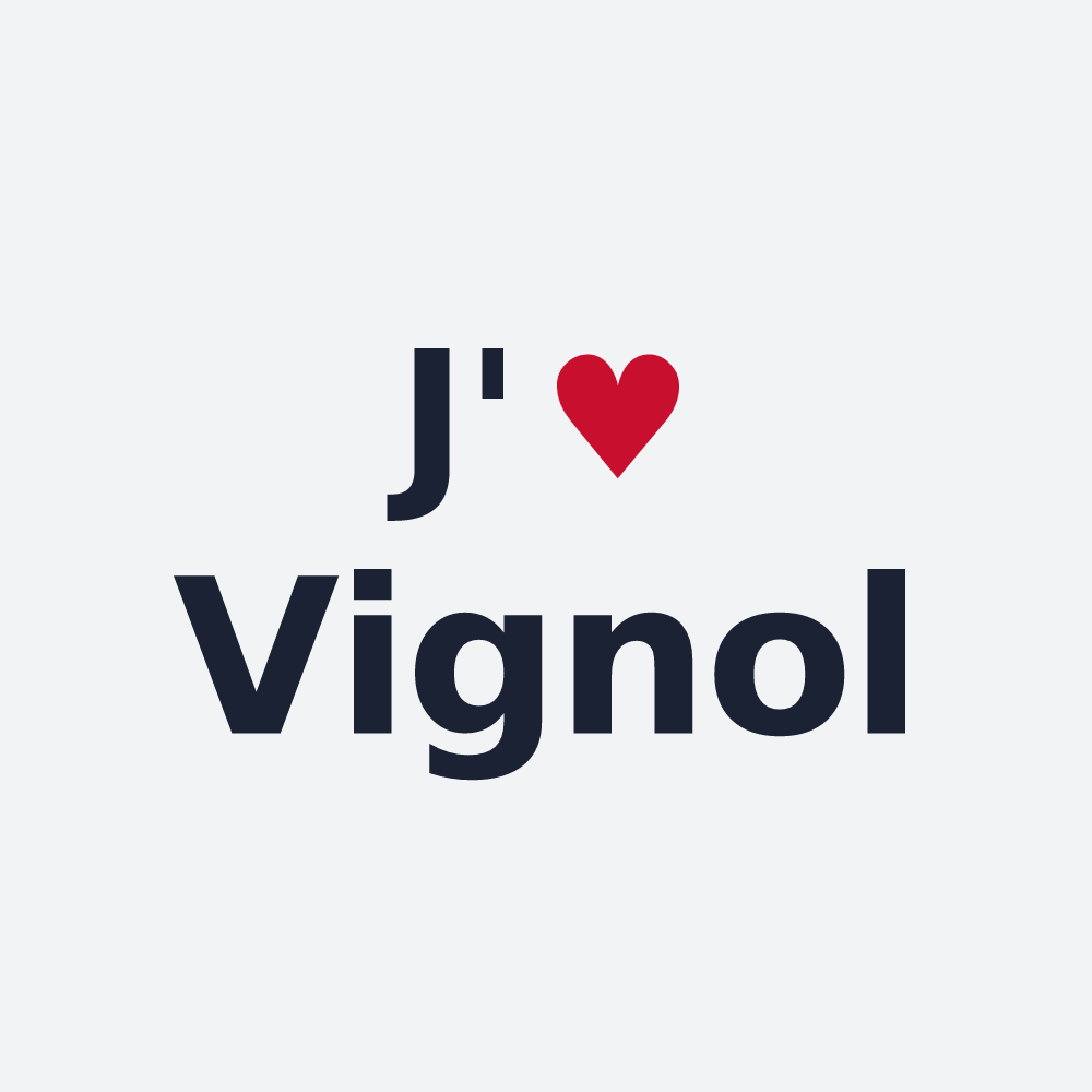 Poster personnalisé Vignol — design J'aime Vignol