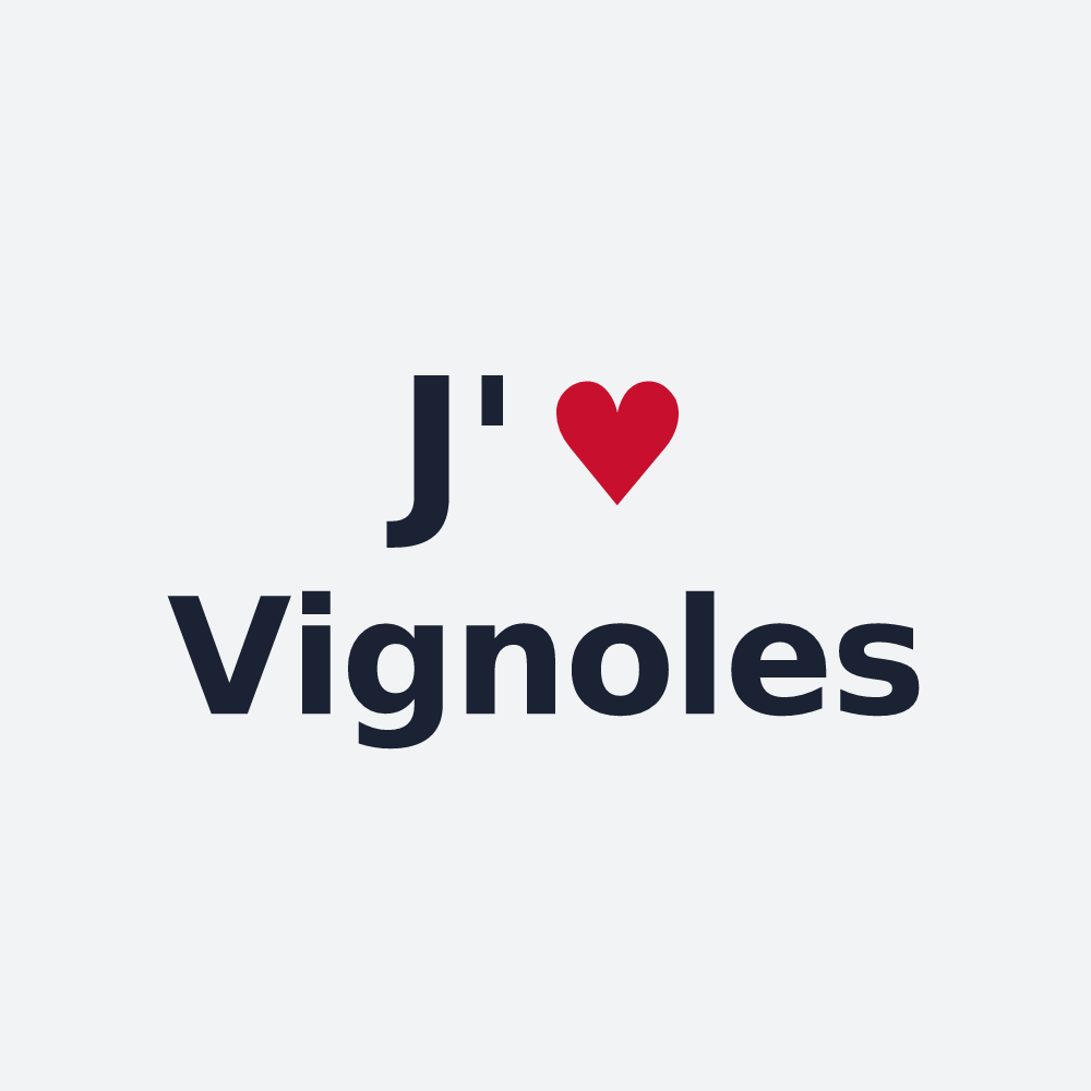 Poster personnalisé Vignoles — design « J'aime Vignoles » imprimé sur le poster