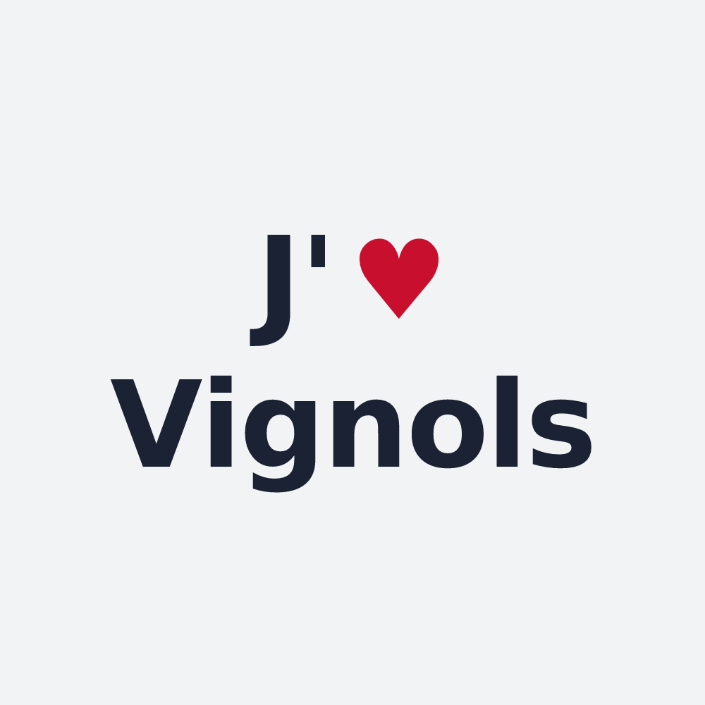Poster personnalisé Vignols — design J'aime Vignols