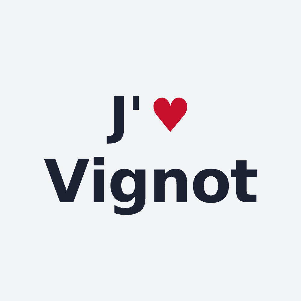 Poster personnalisé Vignot — design J'aime Vignot