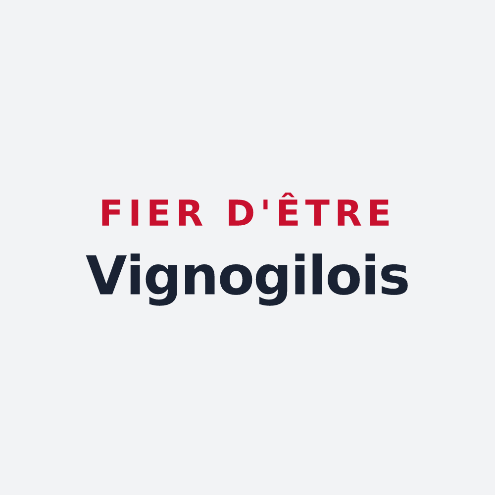 Poster « Fier d'être Vignogilois » — design pour Vignoux-sous-les-Aix