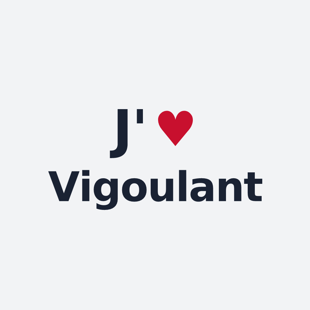 Poster personnalisé Vigoulant — design J'aime Vigoulant