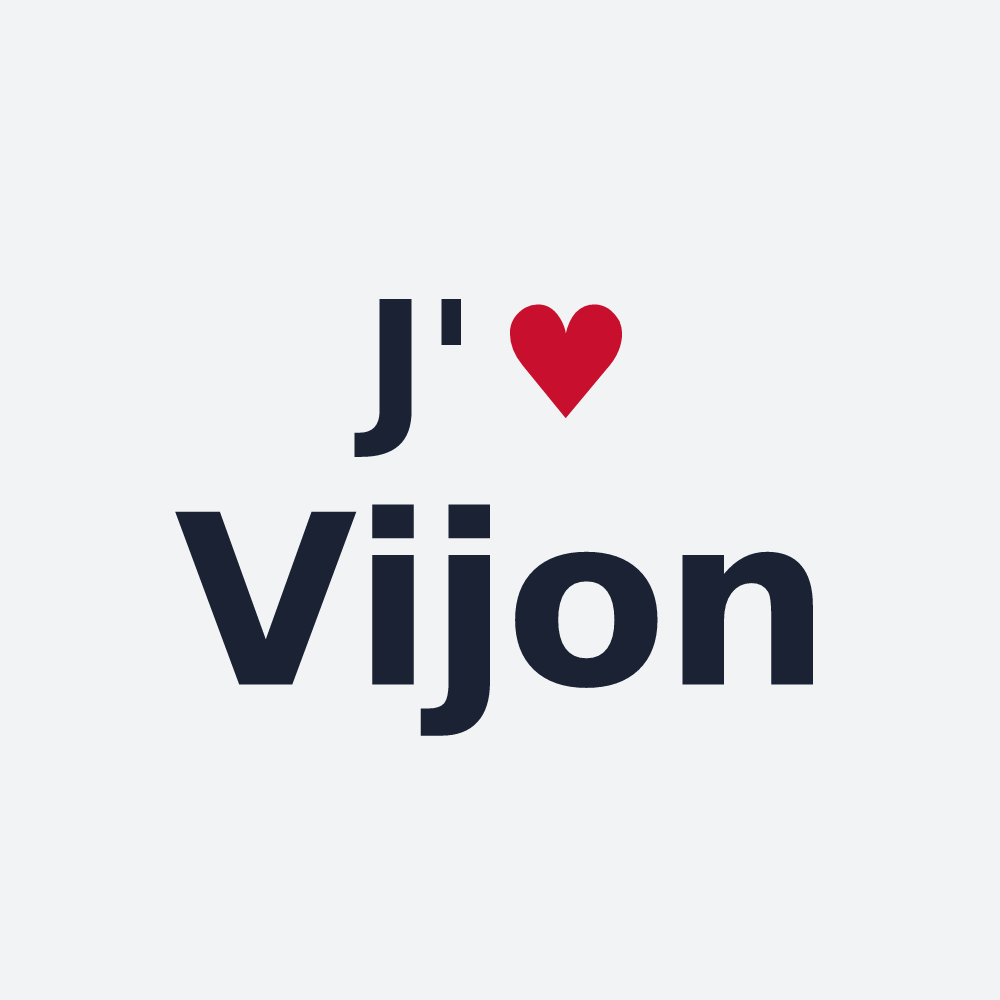 Poster personnalisé Vijon — design « J'aime Vijon » imprimé sur le poster