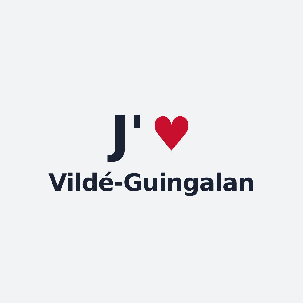 Poster personnalisé Vildé-Guingalan — design J'aime Vildé-Guingalan