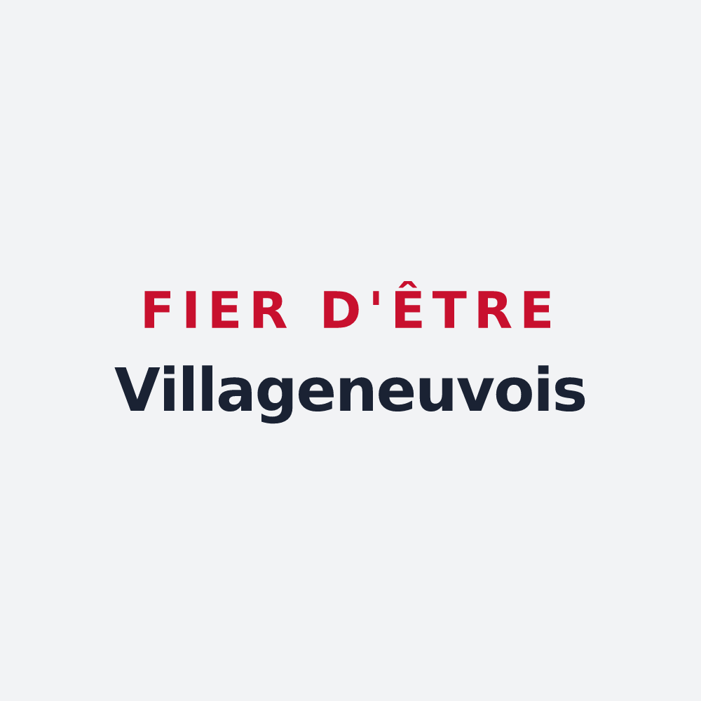 Poster « Fier d'être Villageneuvois » — design pour Village-Neuf