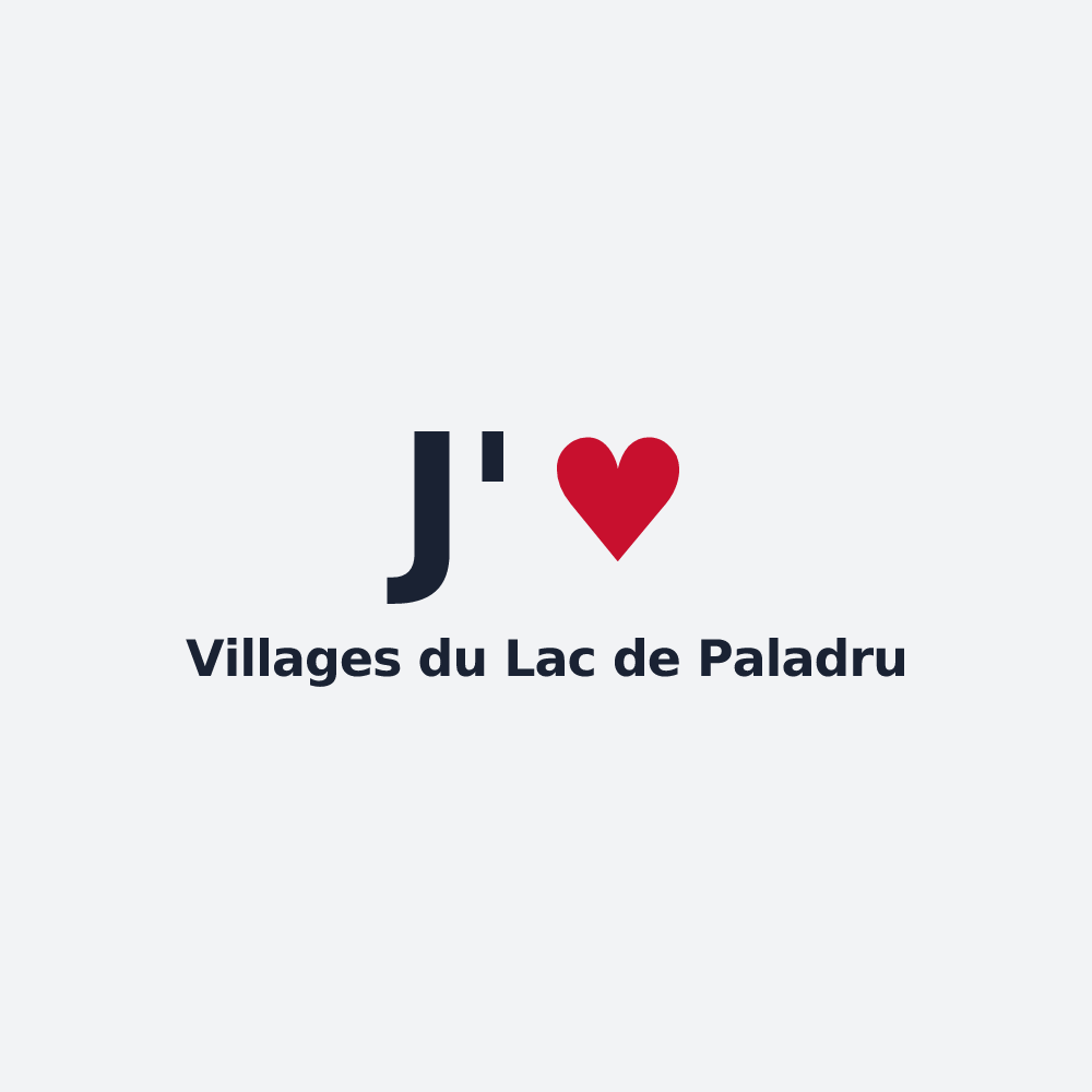 Poster personnalisé Villages du Lac de Paladru — design J'aime Villages du Lac de Paladru