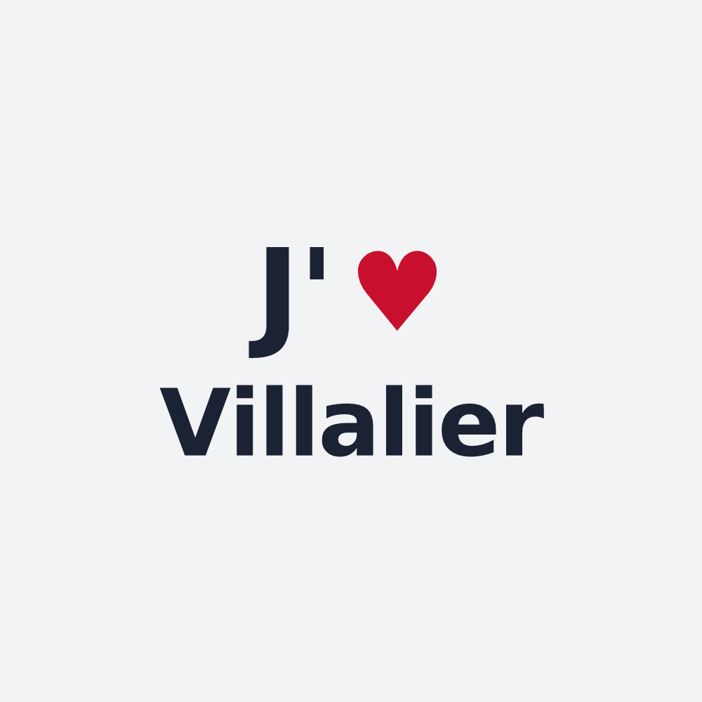 Poster personnalisé Villalier — design J'aime Villalier
