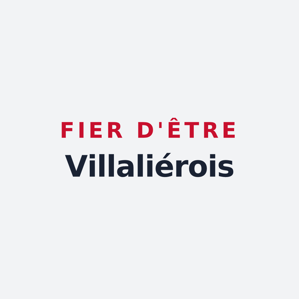 Poster « Fier d'être Villaliérois » — design pour Villalier