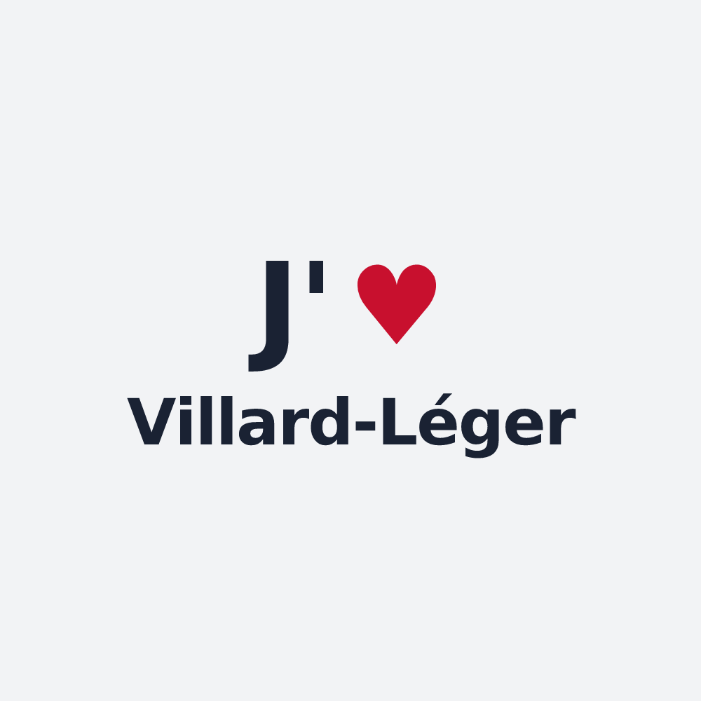 Poster personnalisé Villard-Léger — design « J'aime Villard-Léger » imprimé sur le poster