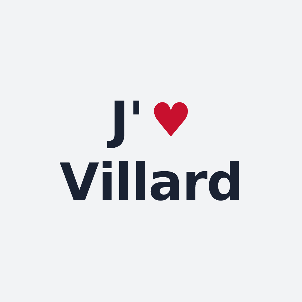 Poster personnalisé Villard — design J'aime Villard
