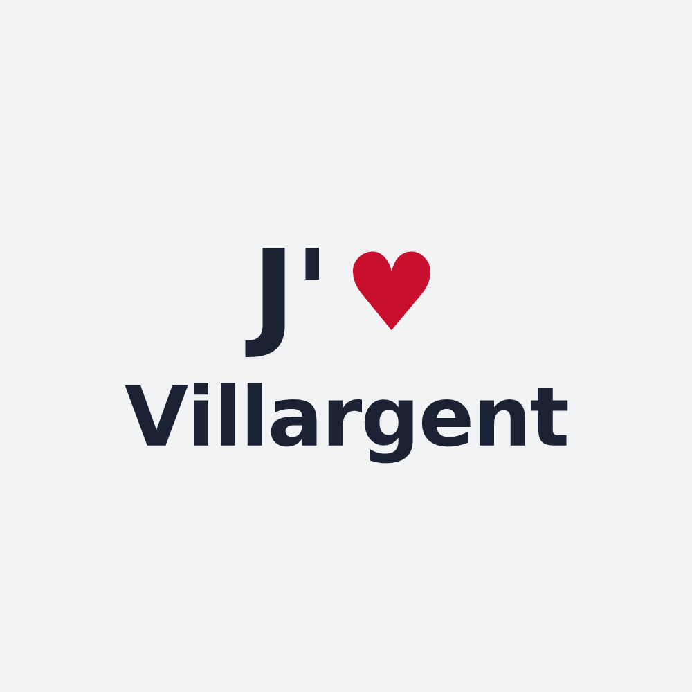 Poster personnalisé Villargent — design J'aime Villargent