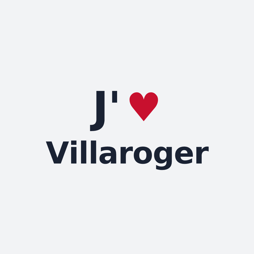 Poster personnalisé Villaroger — design J'aime Villaroger