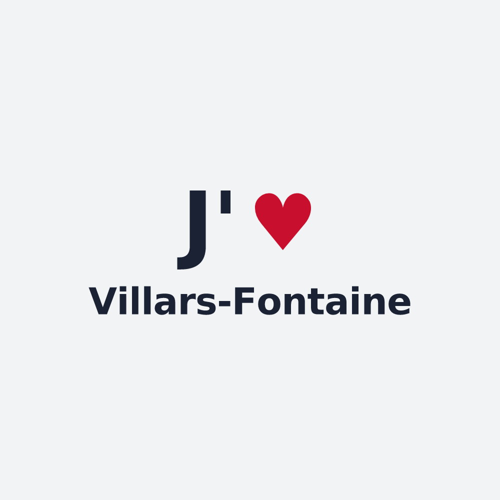 Poster personnalisé Villars-Fontaine — design « J'aime Villars-Fontaine » imprimé sur le poster