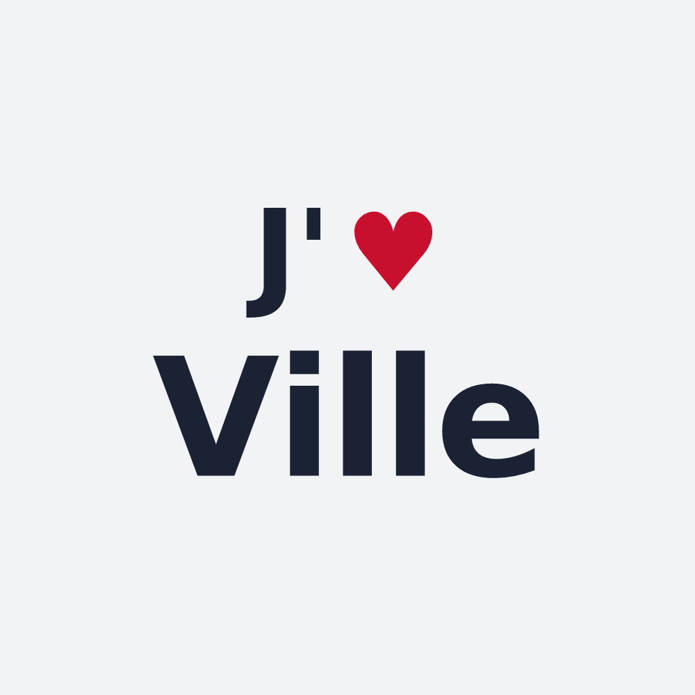 Poster personnalisé Ville — design J'aime Ville