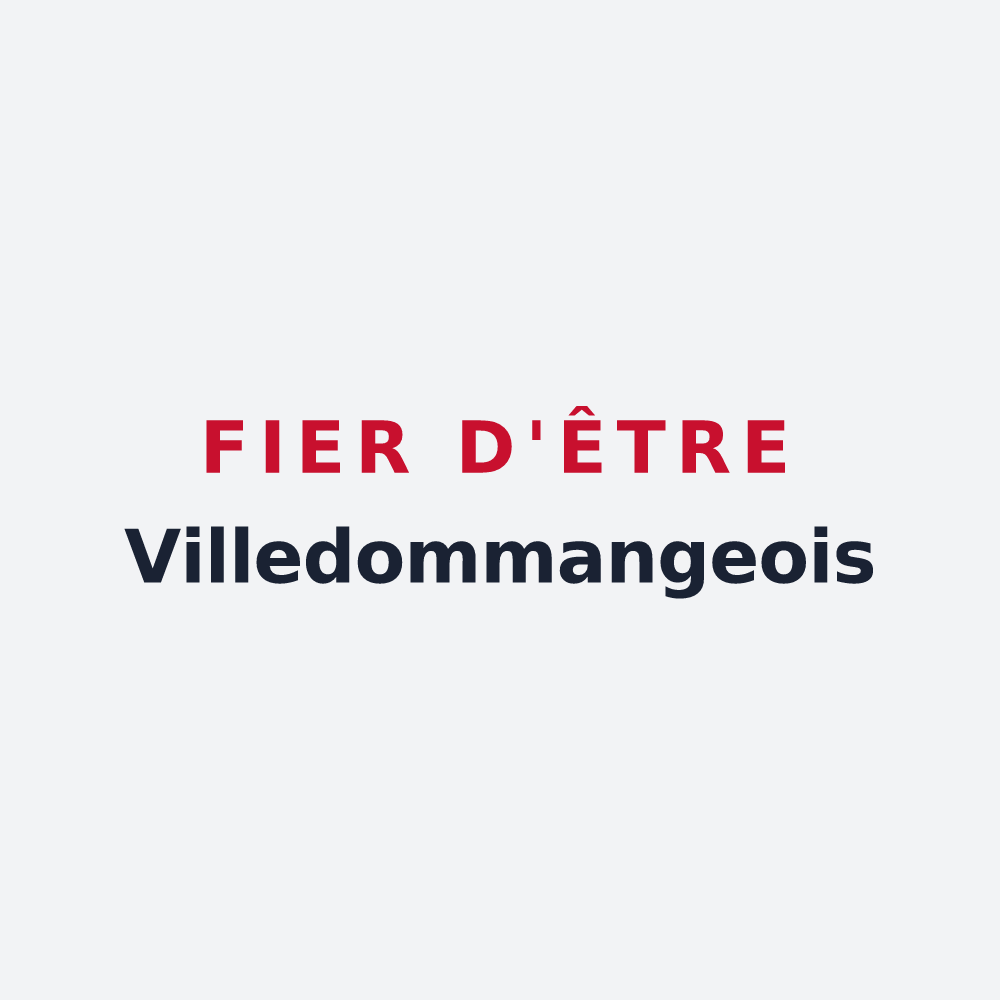 Poster « Fier d'être Villedommangeois » — design pour Ville-Dommange