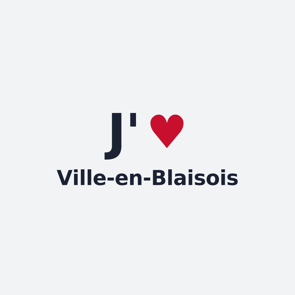 Poster personnalisé Ville-en-Blaisois — design J'aime Ville-en-Blaisois