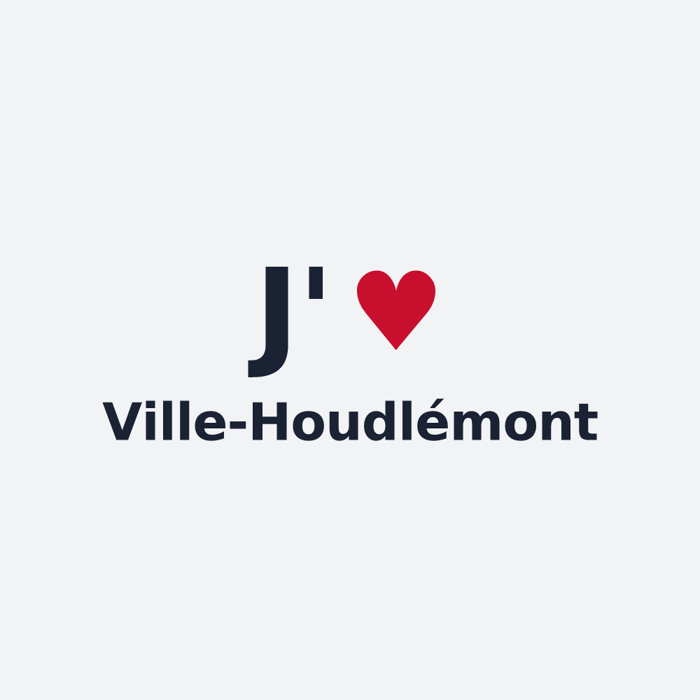 Poster personnalisé Ville-Houdlémont — design « J'aime Ville-Houdlémont » imprimé sur le poster