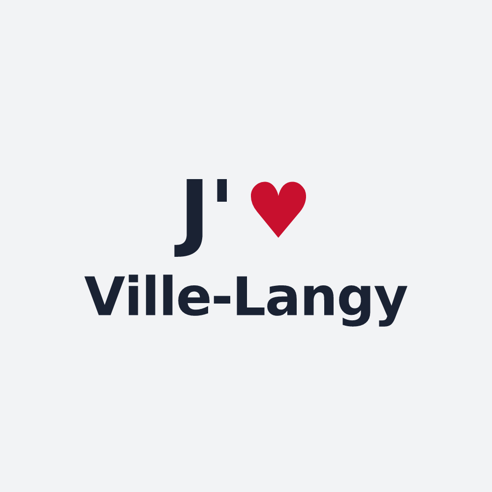 Poster personnalisé Ville-Langy — design J'aime Ville-Langy