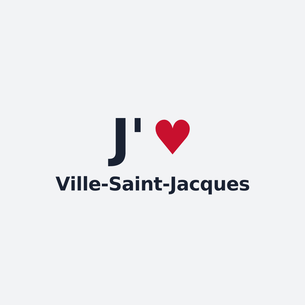 Poster personnalisé Ville-Saint-Jacques — design J'aime Ville-Saint-Jacques