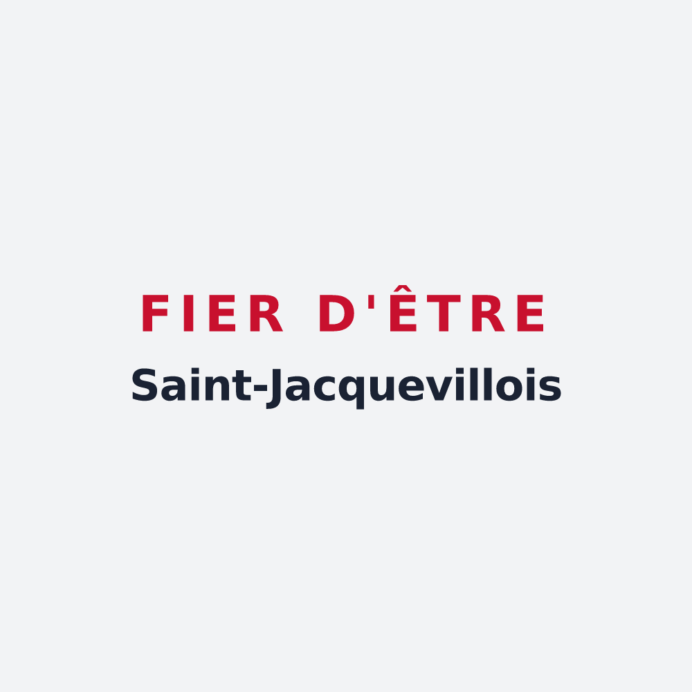 Poster « Fier d'être Saint-Jacquevillois » — design pour Ville-Saint-Jacques