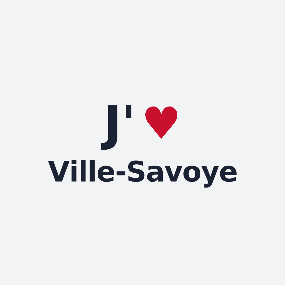 Poster personnalisé Ville-Savoye — design J'aime Ville-Savoye