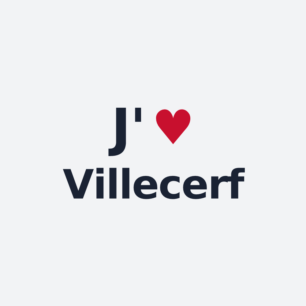 Poster personnalisé Villecerf — design J'aime Villecerf
