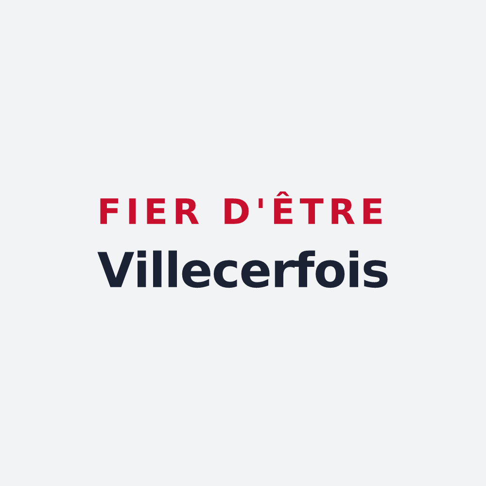Poster « Fier d'être Villecerfois » — design pour Villecerf