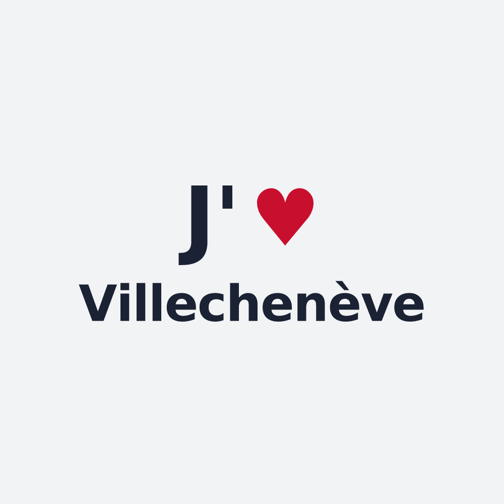Poster personnalisé Villechenève — design J'aime Villechenève