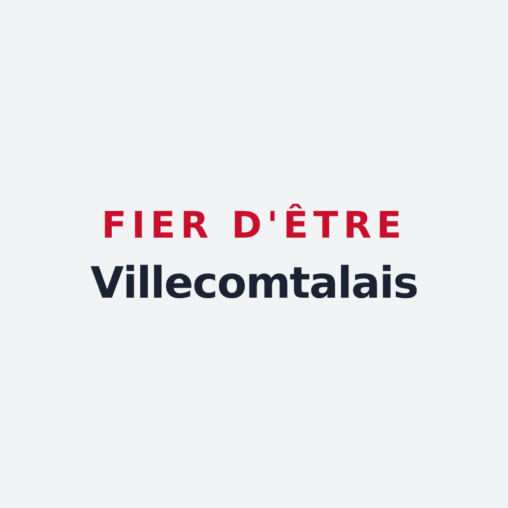 Poster « Fier d'être Villecomtalais » — design pour Villecomtal
