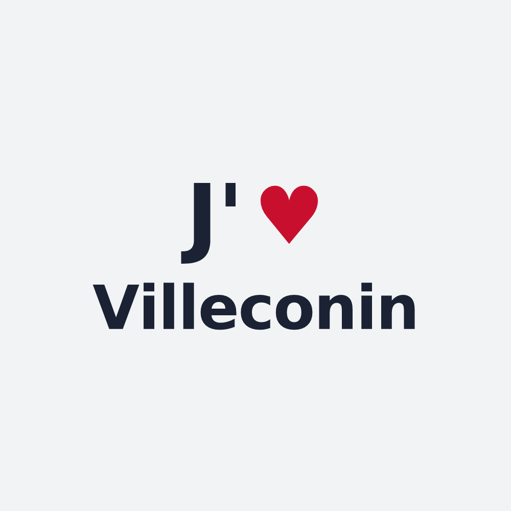 Poster personnalisé Villeconin — design J'aime Villeconin