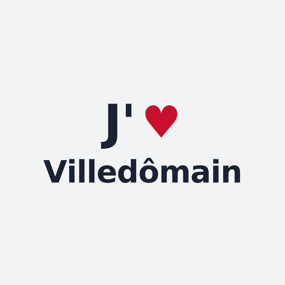 Poster personnalisé Villedômain — design J'aime Villedômain
