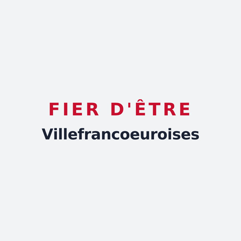 Poster « Fier d'être Villefrancoeuroises » — design pour Villefrancœur
