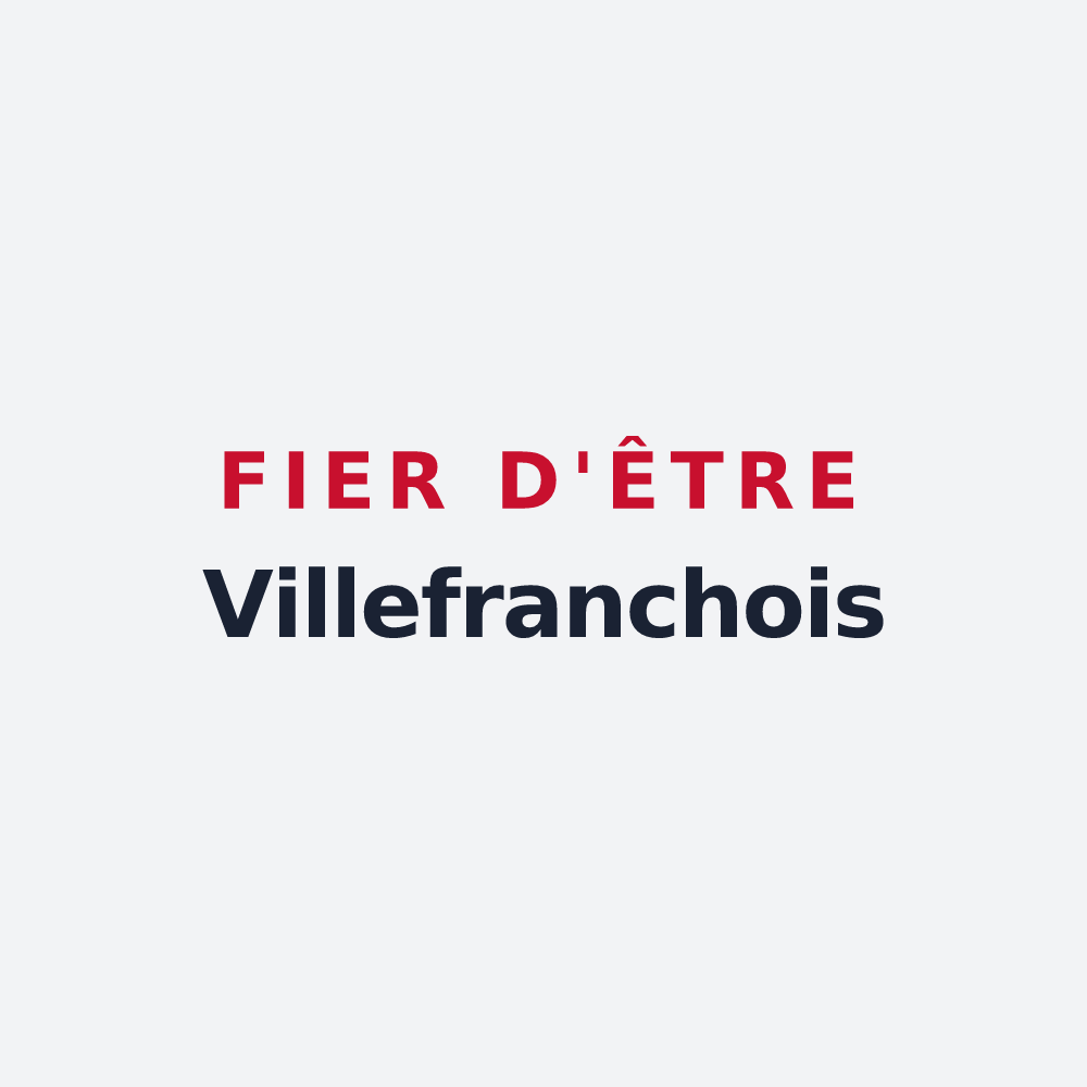 Poster « Fier d'être Villefranchois » — design pour Villefranche-de-Lonchat