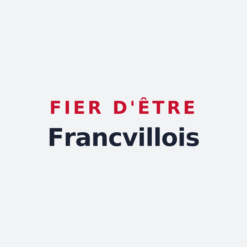 Poster « Fier d'être Francvillois » — design pour Villefranche-sur-Cher