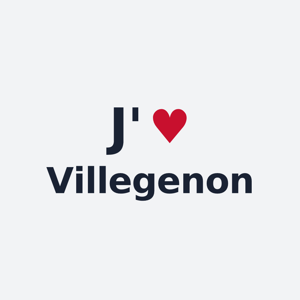 Poster personnalisé Villegenon — design J'aime Villegenon