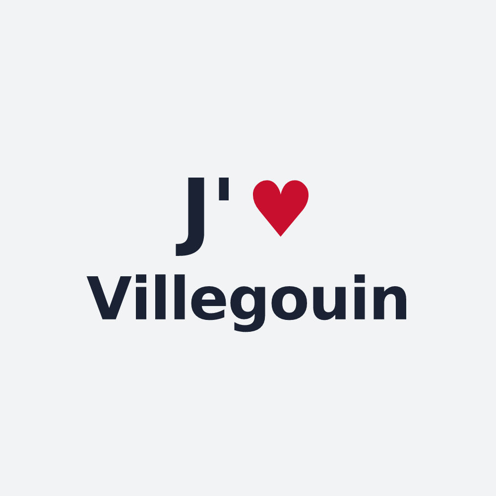 Poster personnalisé Villegouin — design J'aime Villegouin